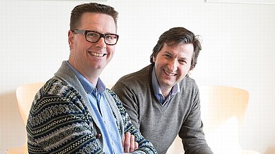 Huisarts Tim Olde-Hartman (links) en CWZ-longarts Julius Janssen | CWZ Nijmegen