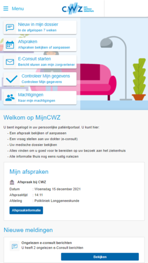 Startpagina MijnCWZ | CWZ Nijmegen