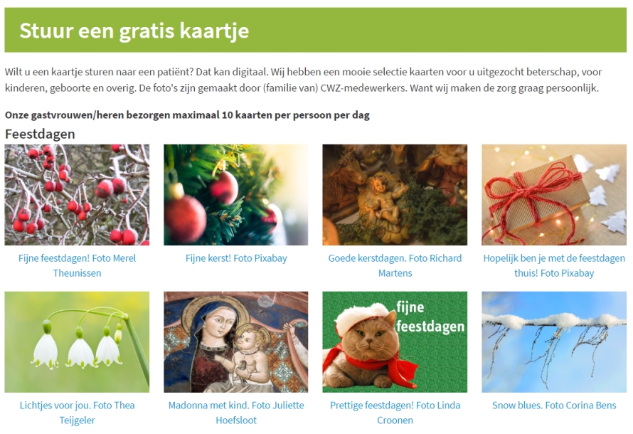 Collectie kerstkaarten | CWZ Nijmegen